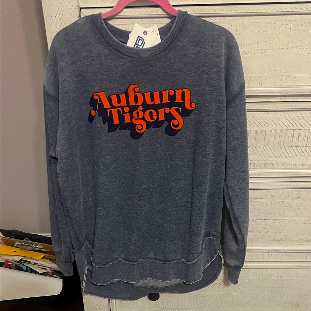 Pressbox Auburn Tigers Heathered Blue Crewneck Sweatshirt- NWT